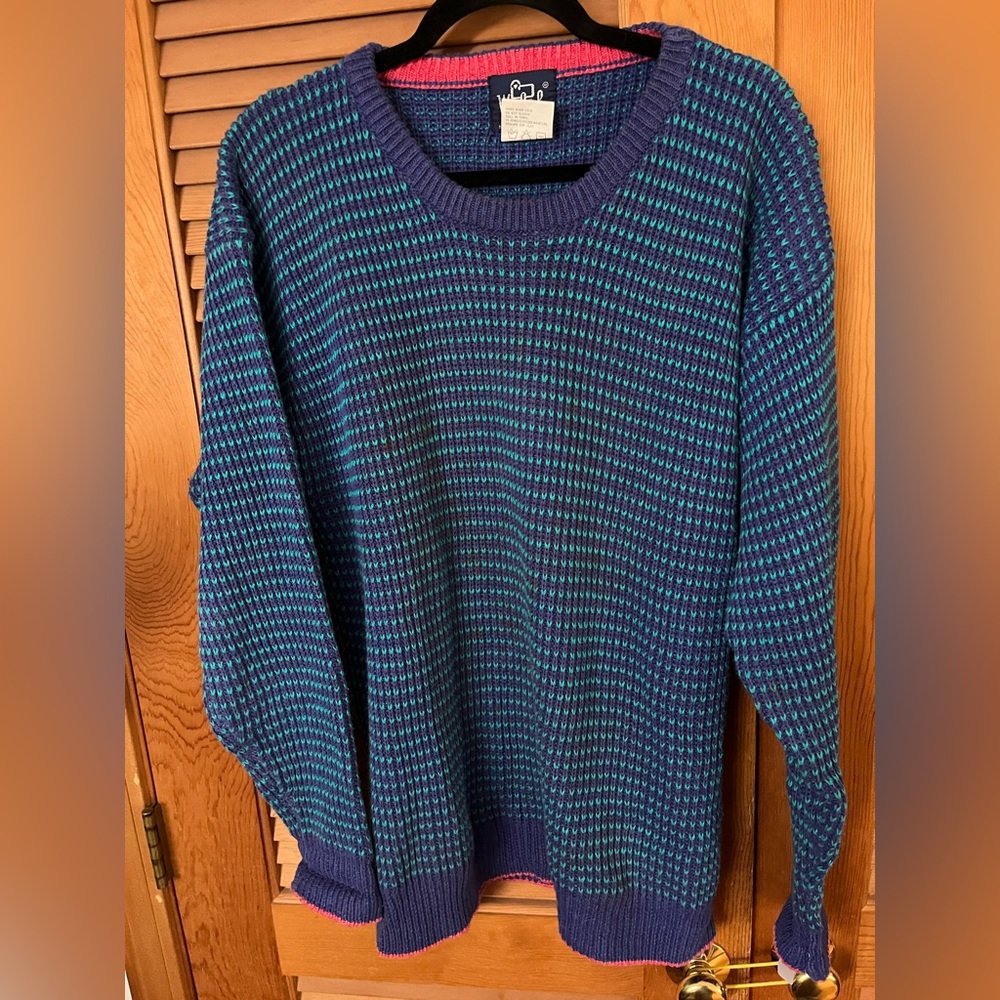Woolrich vtg wool sweater in blue size Large